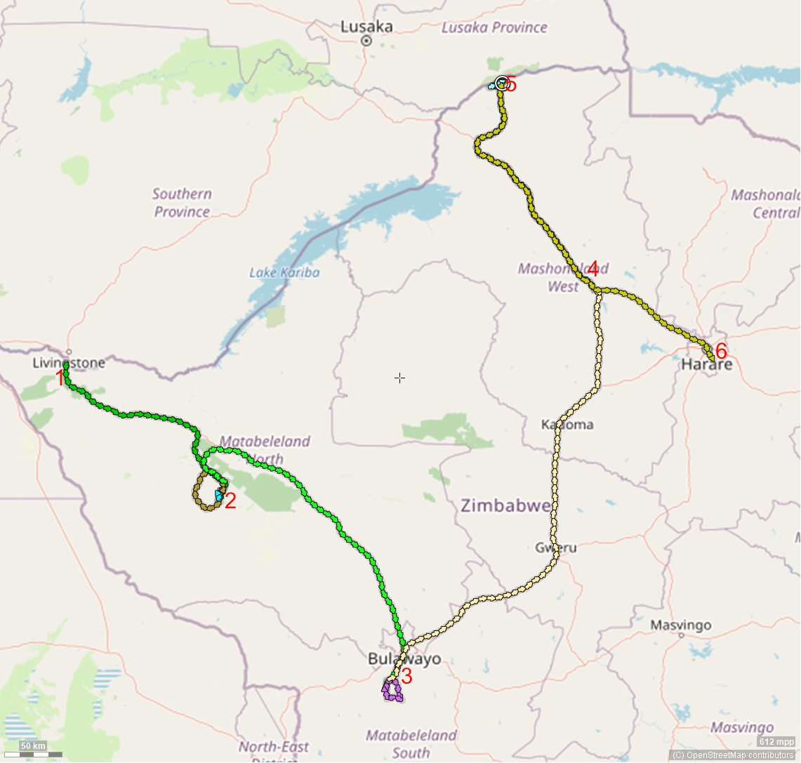 Simbabwe Route