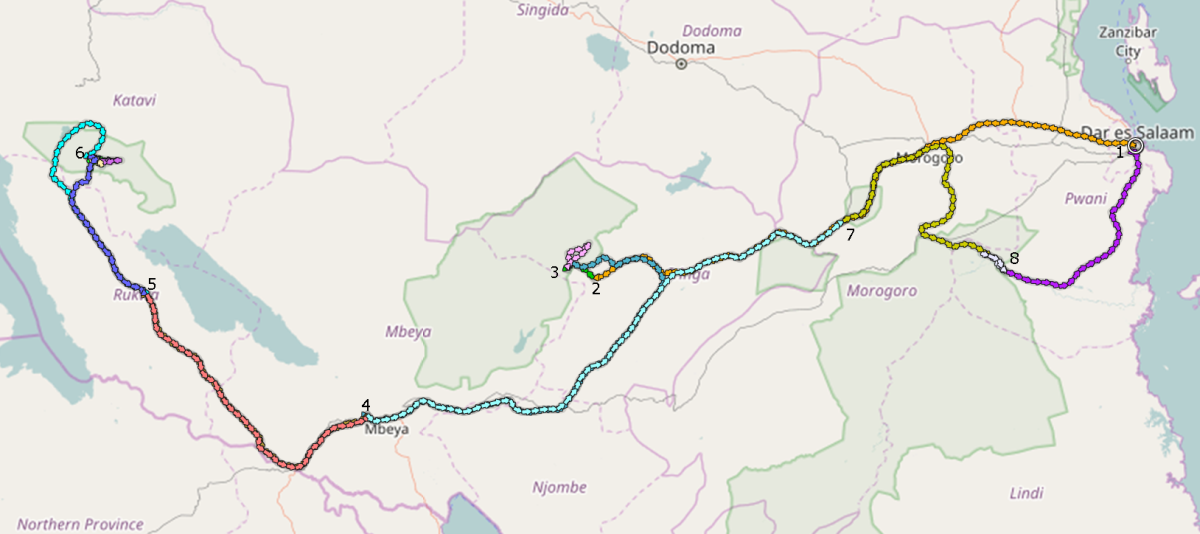 Tansania Route